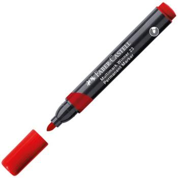 Faber-Castell: Permanent Marker piros alkoholos filctoll kerekített heggyel kép