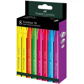 Faber-Castell: Textliner 38 Szövegkiemelő szett fluoreszkáló színekkel 8db-os csomag kép