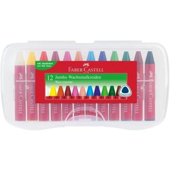 Faber-Castell: Triangular Jumbo zsírkréta 12db-os szett kép