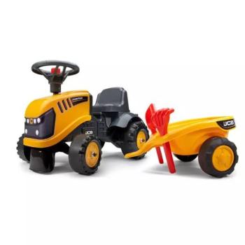 Falk: Lábbal hajtós JCB traktor utánfutóval és kiegészítőkkel - sárga kép