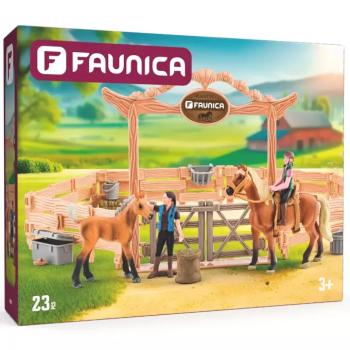 Faunica: Lovarda lovakkal és lovasokkal 23db-os játékszett - Woodyland kép
