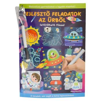 Fejlesztő feladatok az űrből 13 feladattal letörölhető filccel - D-Toys kép