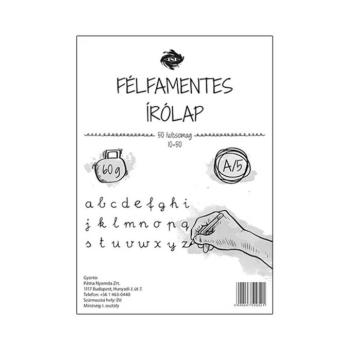 Félfamentes írólap pd A/5 10-50 nejlonos kép
