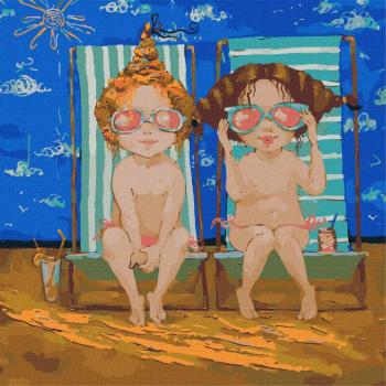 Festés számok szerin - Rózsaszín szemüveg ©Katya Dudnik 40 x 40 cm kép