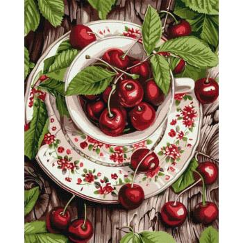 Festés számok szerint - Friss cseresznye art_selena_ua 40 x 50 cm kép