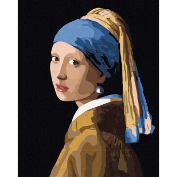 Festés számok szerint - Lány gyöngy fülbevalóval ©Jan Vermeer 40 x 50 cm kép