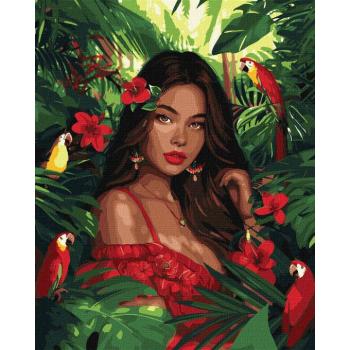 Festés számok szerint - Trópusi hercegnő art_selena_ua 40 x 50 cm kép