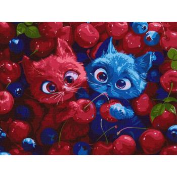 Festés számok szerint - Vidám bogyók art_selena_ua 30 x 40 cm
