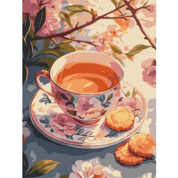 Festés számok szerint - Virág tea art_selena_ua 30 x 40 cm