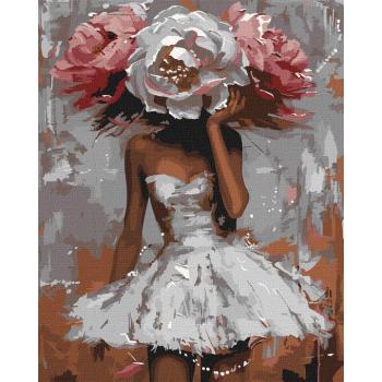 Festés számok szerint - Virágos rejtély extra metál színekkel ©victoria_art 40 x 50 cm kép