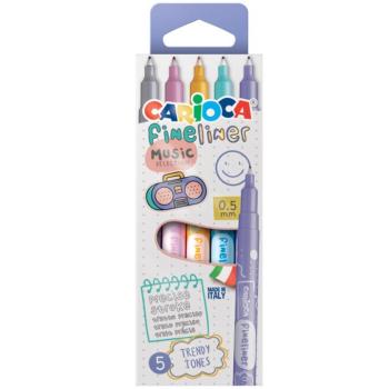 Fineliner Music Selection 5db-os tűfilc szett 0,5mm - Carioca kép