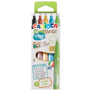 Fineliner Travel Selection 5db-os tűfilc szett 0,5mm - Carioca kép