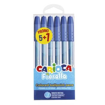 Fiorella 6db-os golyóstoll szett kék színű - Carioca kép