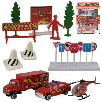 Fire Crew: Tűzoltósági kisautó szett kiegészítőkkel