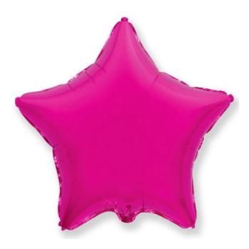 Fólia léggömb csillag sötét rózsaszín 46 cm kép