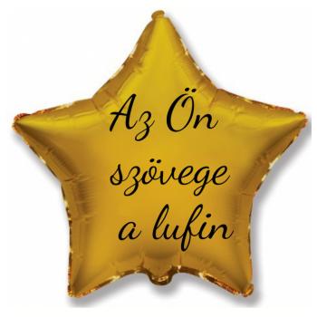 Fólia lufi szöveggel - Arany csillag 45 cm kép