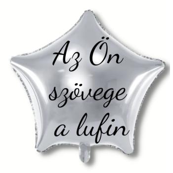 Fólia lufi szöveggel - Ezüst csillag 70 cm kép