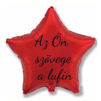 Fólia lufi szöveggel - Piros csillag 45 cm kép