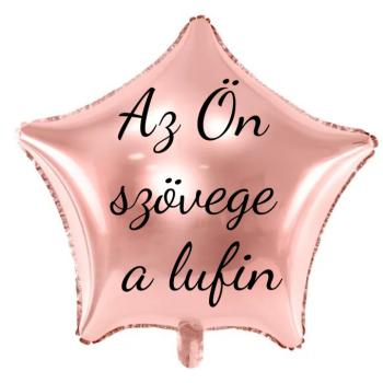 Fólia lufi szöveggel - Rózsaszín - arany csillag 70 cm kép