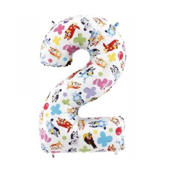 Fólia lufi születésnapi szám 2 - Bluey 66 cm kép