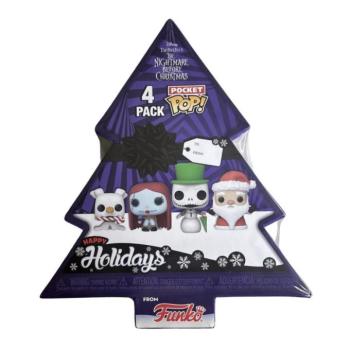 Funko Pocket POP!: The Nightmare Before Christmas - Tree Holiday Box figura (4 pack) kép