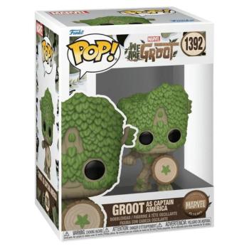 Funko POP! Marvel: We Are Groot - Captain America Groot figura #1392 kép