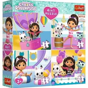 Gabi babaháza 4 az 1-ben 12-9-6-4db-os puzzle - Trefl kép