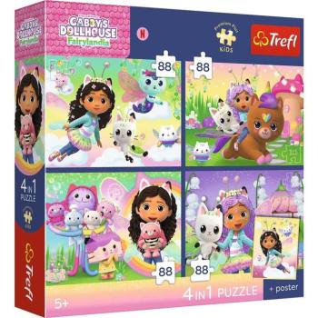 Gabi babaháza 4x88 db-os prémium plusz kids puzzle poszterrel - Trefl kép