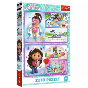 Gabi babaháza egy játékos nap 2x70db-os puzzle - Trefl kép