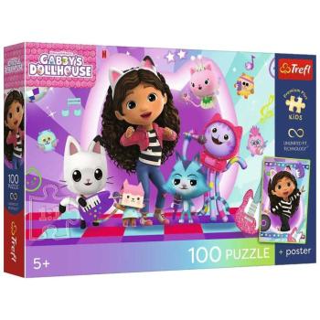 Gabi babaháza Színes macskavilág 100db-os UFT puzzle poszterrel - Trefl kép