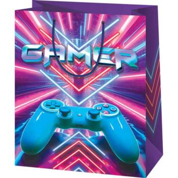 Gamer exkluzív közepes méretű ajándéktáska 18x23x10cm kép