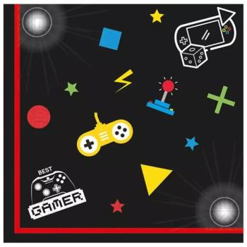 Gamer mintás papírszalvéta 20db-os csomag kép