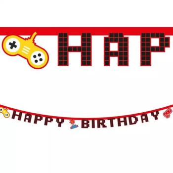 Gamer mintás party banner 200cm kép