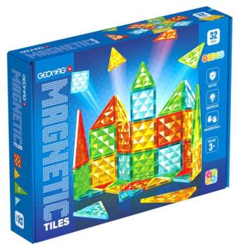 Geomag Mágneses Építőlapok - Drágakő 32db-os szett kép