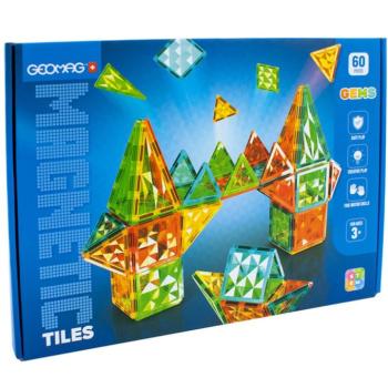 Geomag Magnetic Tiles Gems 60 db-os mágneses építőjáték kép