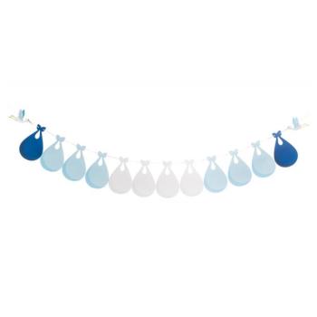Girland Baby Shower - Gólyák fehér/kék kép