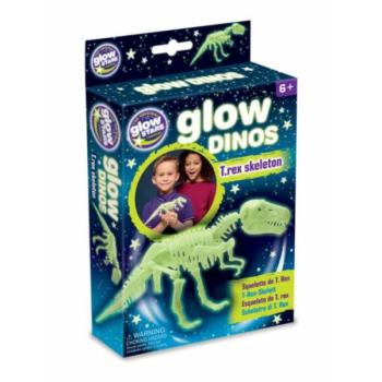 Glow Dinók - T-Rex csontváz foszforeszáló építőszett kép