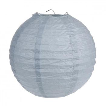 Gömbölyű papír lampion 20 cm Szín: Ezüst kép