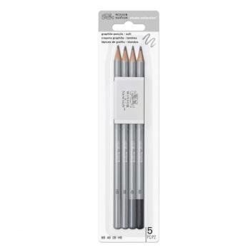 Grafitceruza készlet 4 db-os + radír - puha Winsor & Newton kép