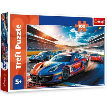 Gyors autók a versenypályán - 100 db-os puzzle - Trefl kép