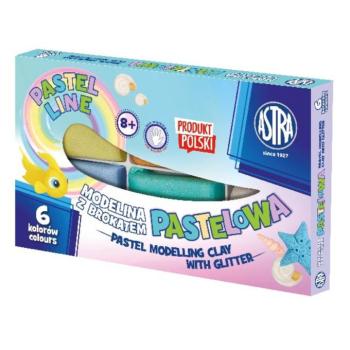 Gyurma ASTRA modellező csillámos 6 színű kép
