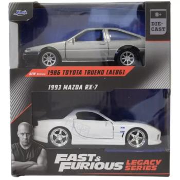 Halálos iramban: 1986 Toyota Trueno AE86 és 1993 Mazda RX-7 autómodell csomag 1/32 - Jada Toys kép