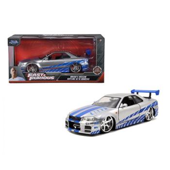 Halálos iramban: Brian's 2002 Nissan Skyline GT-R (BNR34) autómodell 1/24 - Simba Toys kép