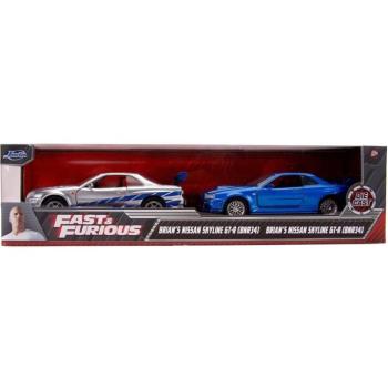Halálos iramban: Twin Pack – Brian Nissan Skyline GT-R R34 2 db-os autómodell szett 1/32 – Jada Toys kép