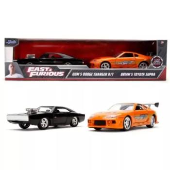 Halálos iramban: Twin Pack Dodge Charger R/T és Toyota Supra fém járgányok dupla csomag 1/32 - Simba Toys kép
