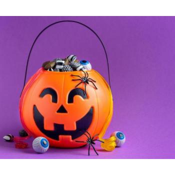 Halloween cukorkás vödör - tök kép