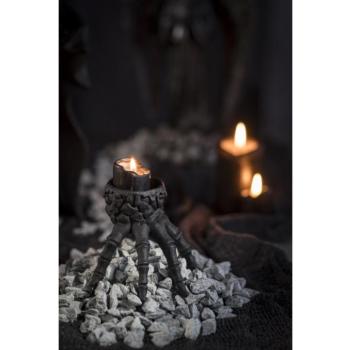 Halloween gyertyatartó - Fekete kéz kép