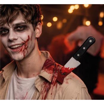 Halloween kellék – Kés a vállban rugalmas pánttal kép
