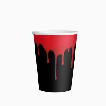 Halloween papír poharak - Vámpír vér 270 ml, 10 db kép