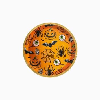 Halloween papírtányérok desszertekhez 17 cm kép